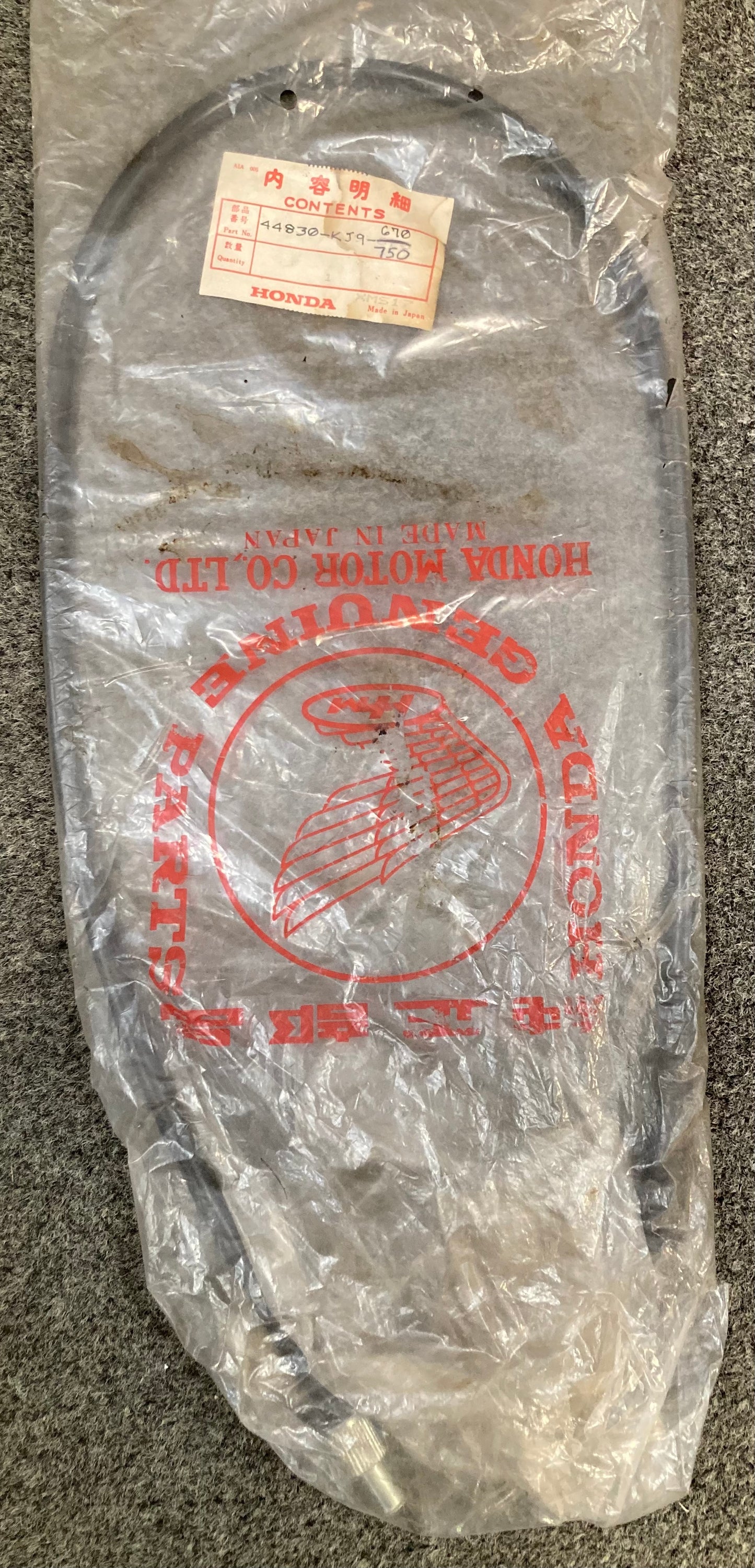 New Genuine Honda 44830-KJ9-670 Cable, Speedometer 44830-KJ9-750