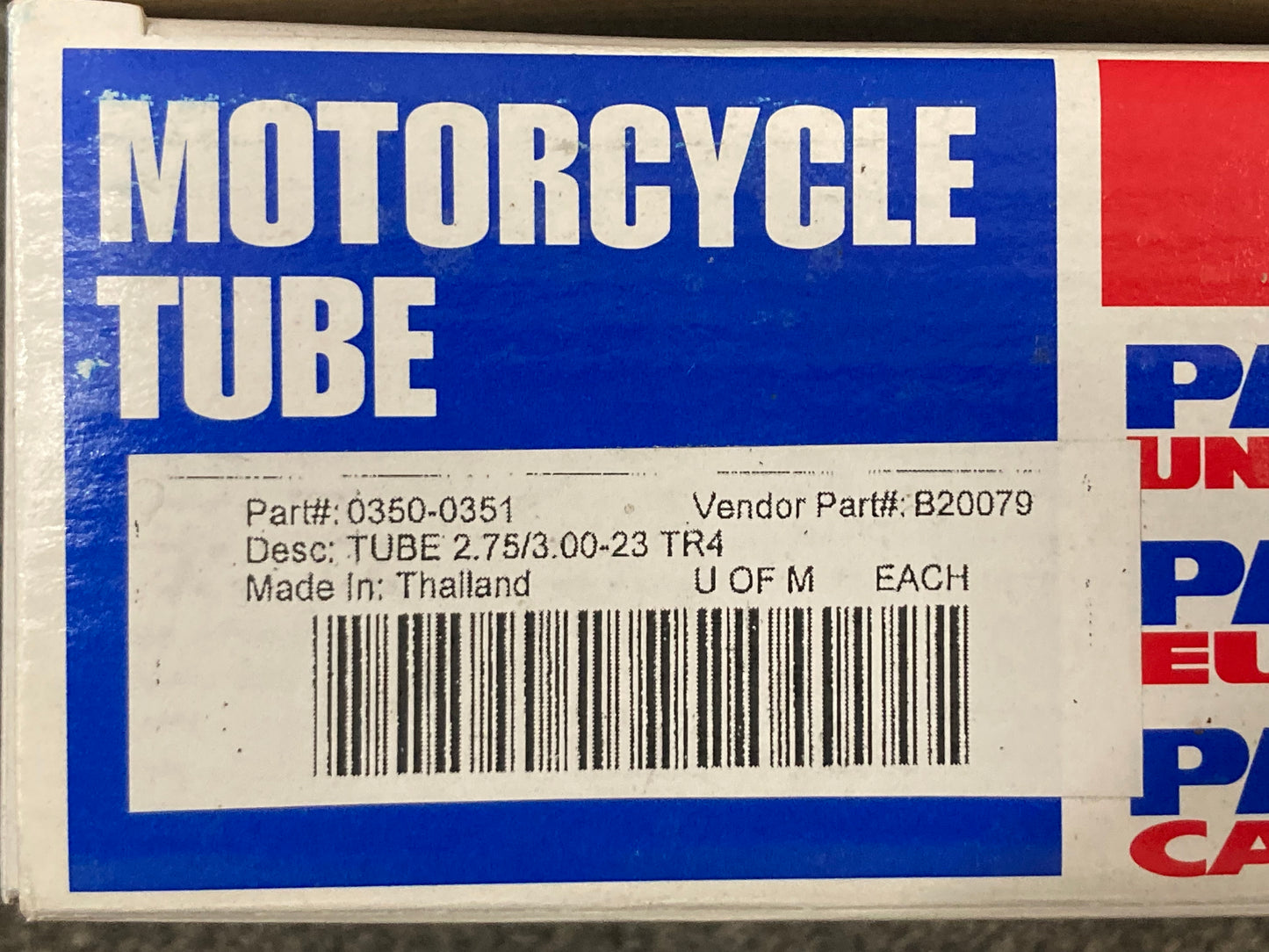 New Genuine Parts Unlimited 0350-0351 MC Tube 2.75/3.00-23 TR4
