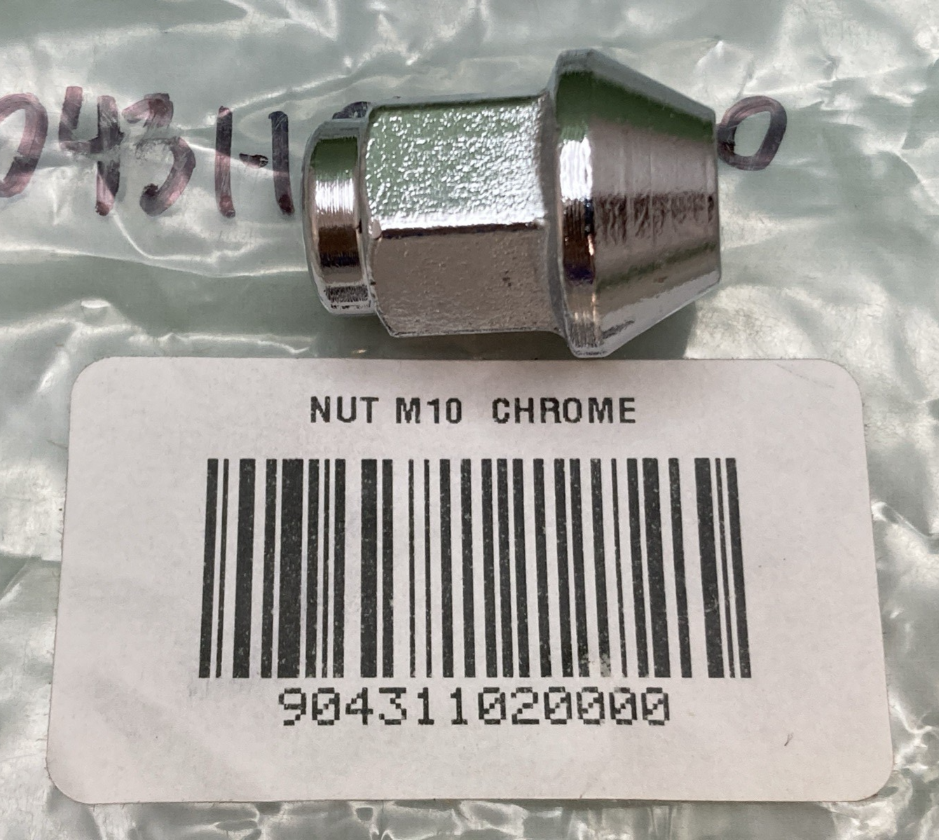 NEW REPLACES HISUN 90431-102-0000 NUT M10 CHROME