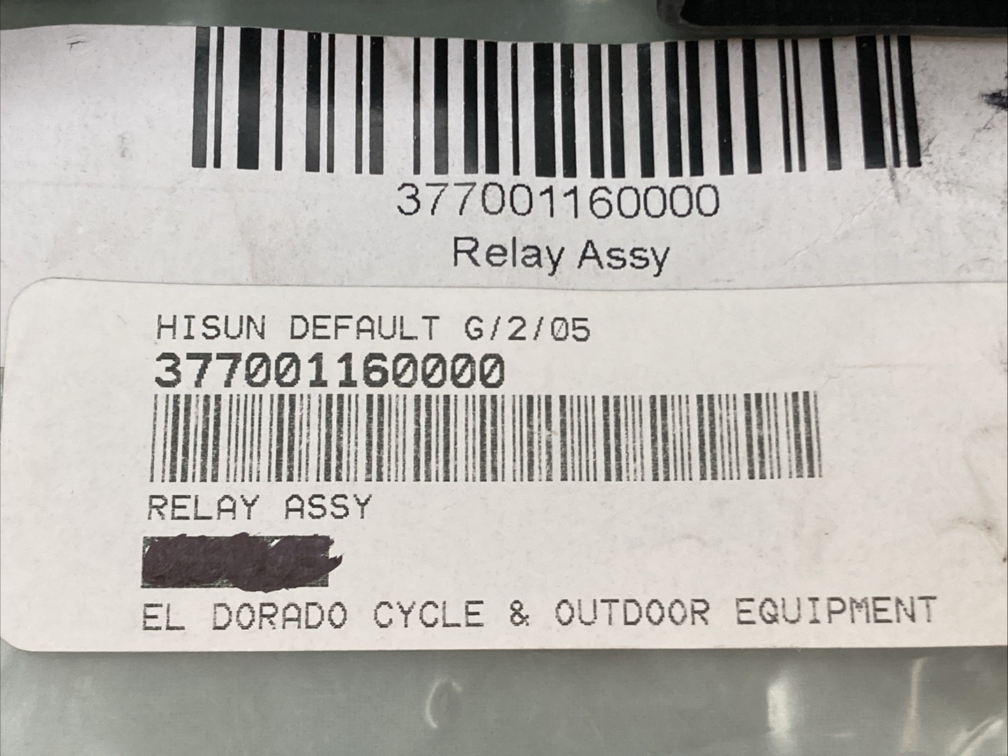NEW GENUINE HISUN 37700-116-0000 Relay Assembly - 400cc ATV, 800cc UTV