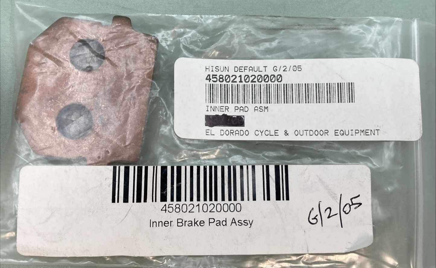 NEW REPLACES HISUN 45802-020-0000 INNER BRAKE PAD ASM