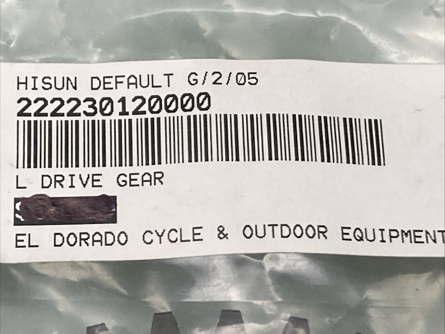 NEW REPLACES HISUN 22223-012-0000 L DRIVE GEAR