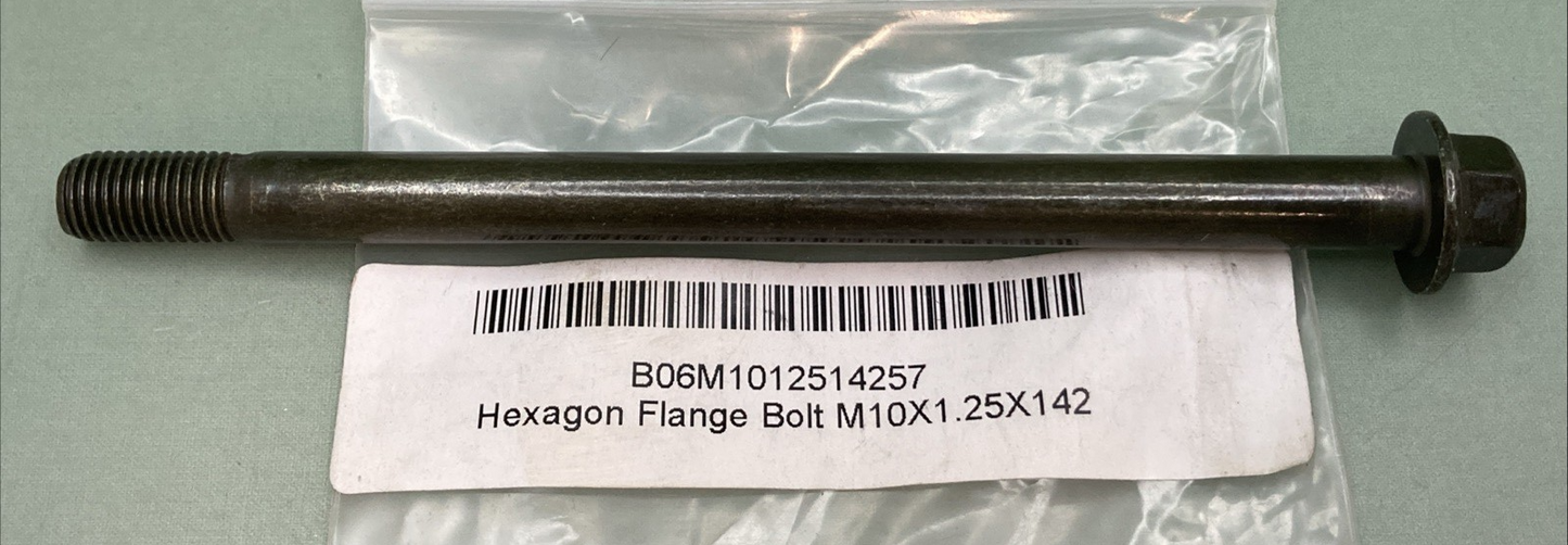 NEW REPLACES HISUN B06M1012514257 HEX FLANGE BOLT M10 X 1.25 X 142