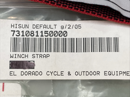 NEW REPLACES HISUN 73108-115-0000 WINCH STRAP