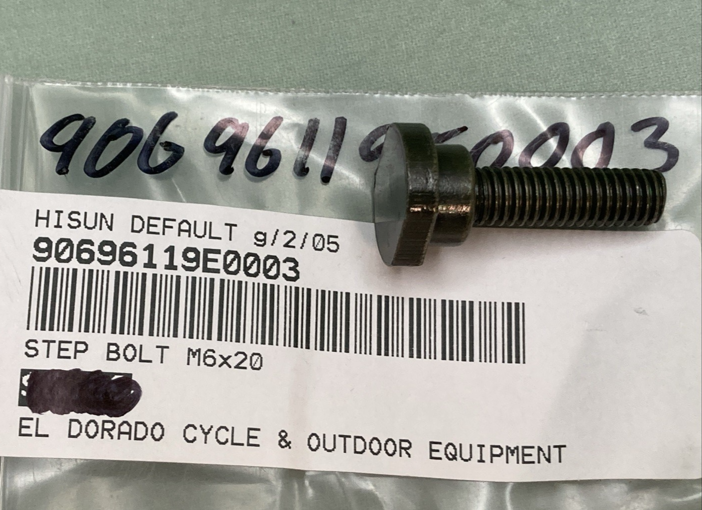 NEW REPLACES HISUN 90696-119E-0003 STEP BOLT M6 X 20