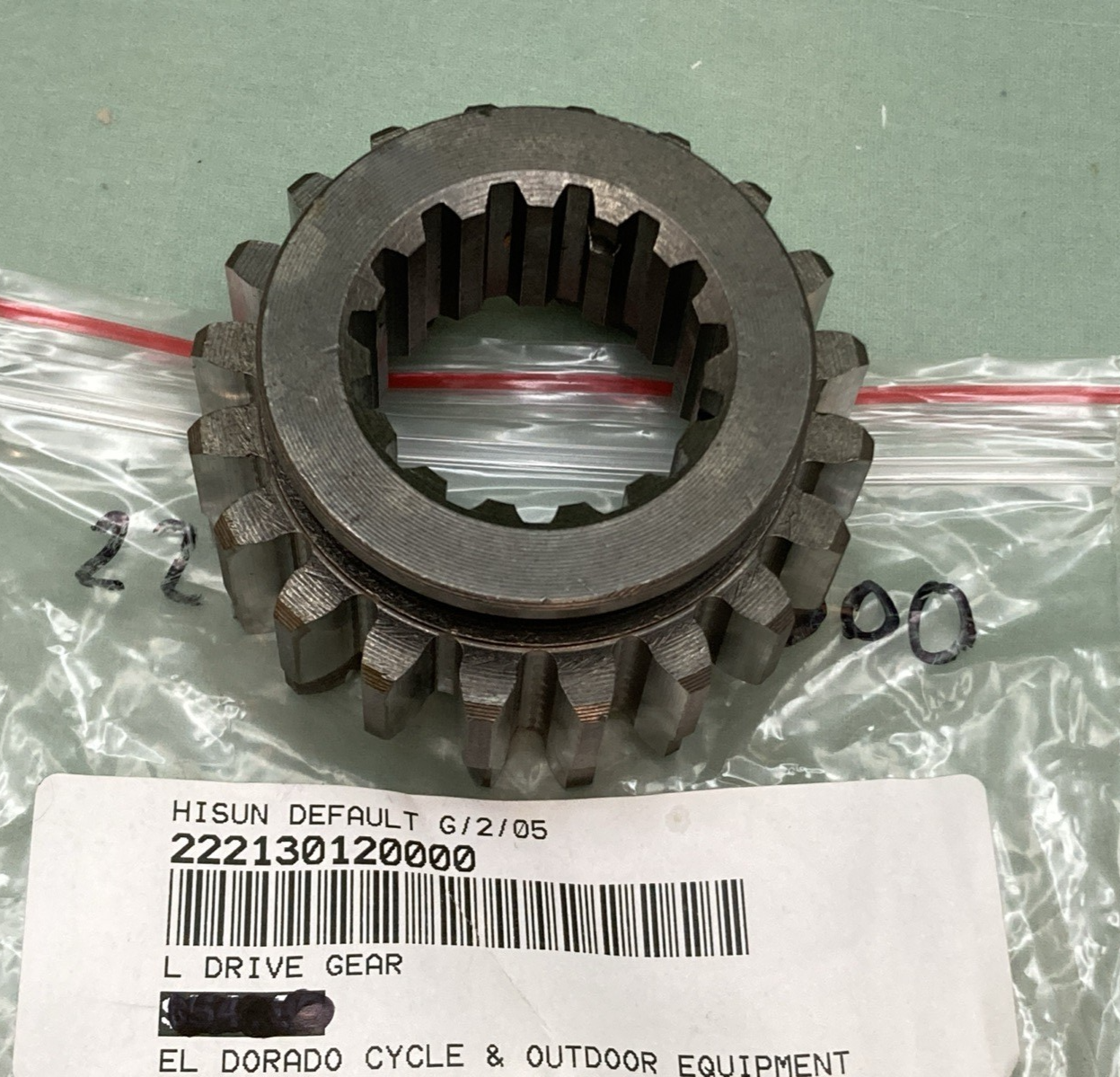 NEW REPLACES HISUN 22213-012-0000 L DRIVE GEAR