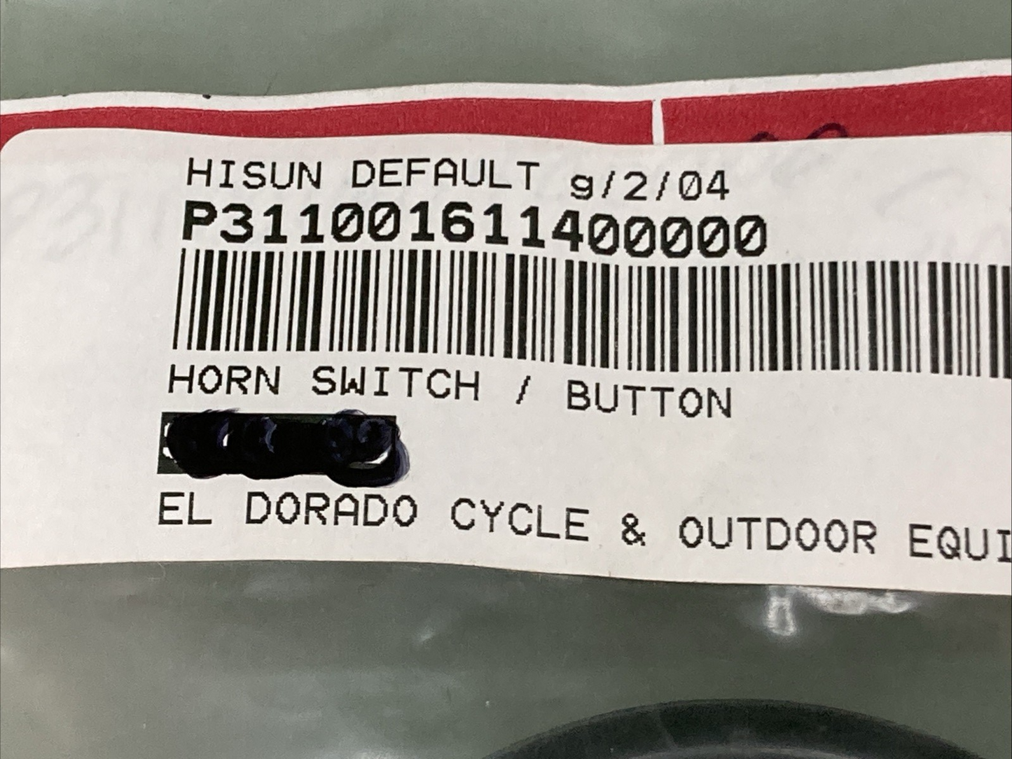 NEW REPLACES HISUN P311001611400000 HORN SWITCH, BUTTON