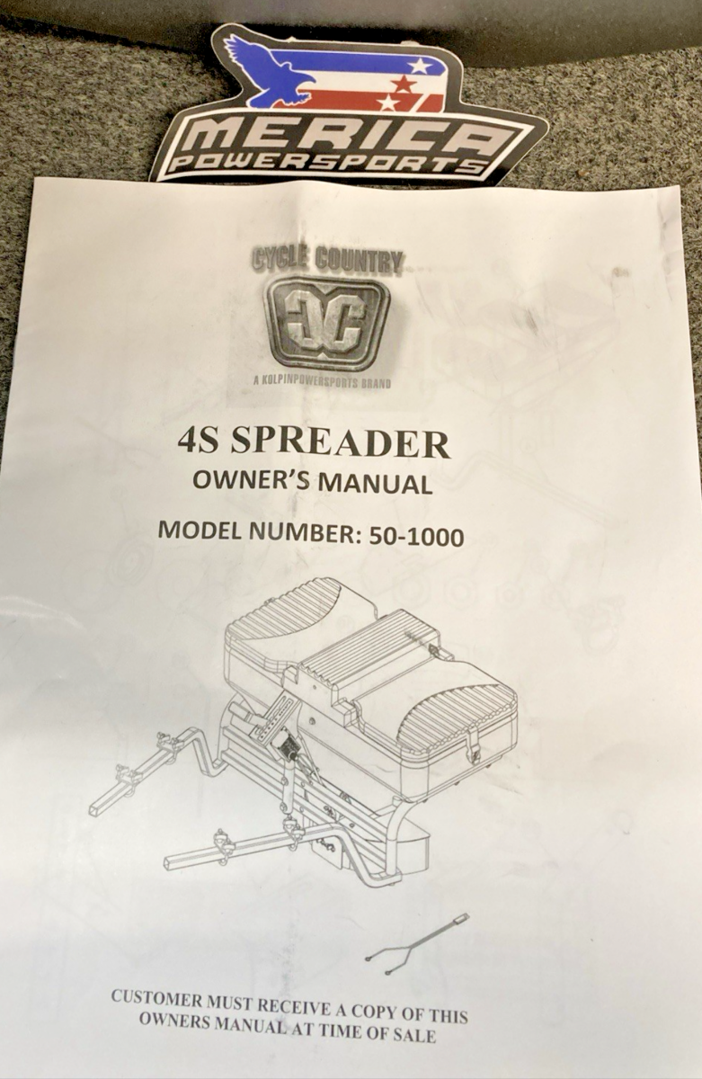 NEW GENUINE KOLPIN 50-1000 4 Season Seed Salt Complete Spreader System
