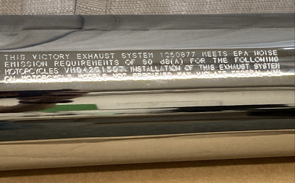 GENUINE VICTORY 2872390 CRUISER SLASHCUT EXHAUST SLIP ON