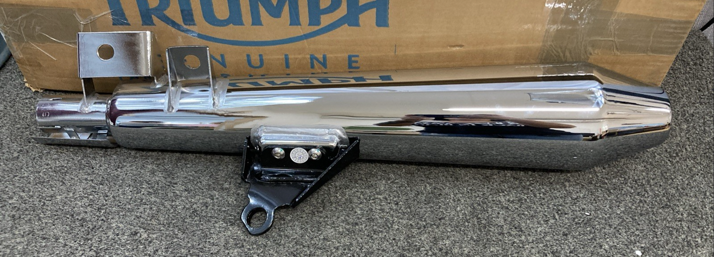NEW GENUINE TRIUMPH T2206490 Silencer, Exhaust, Rh, Cat, C4