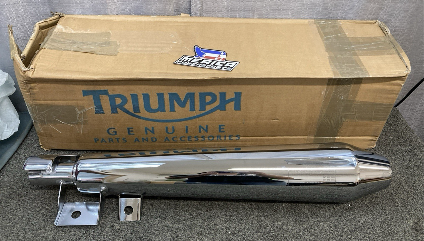 NEW GENUINE TRIUMPH T2206490 Silencer, Exhaust, Rh, Cat, C4