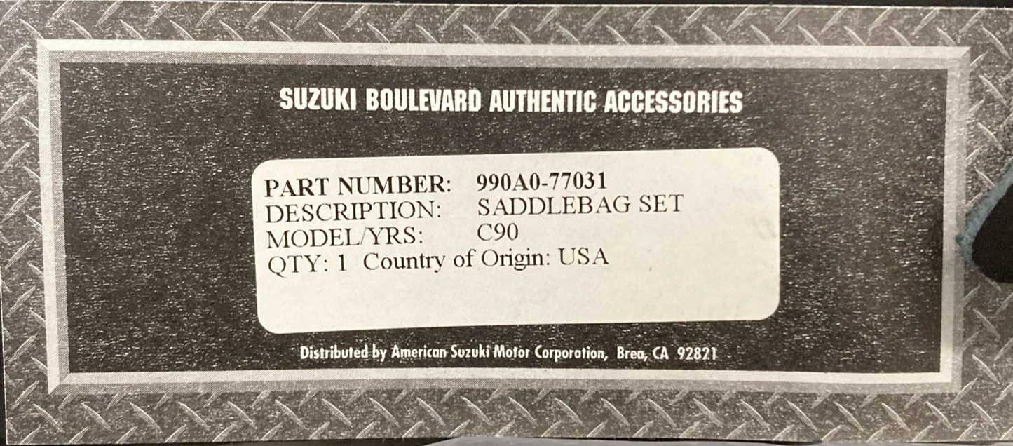 NEW GENUINE SUZUKI 990A0-77031 Boulevard RIGID MOUNT SADDLEBAGS