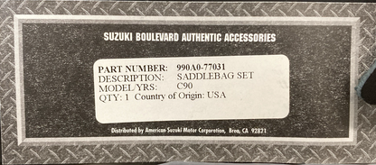 NEW GENUINE SUZUKI 990A0-77031 Boulevard RIGID MOUNT SADDLEBAGS SET