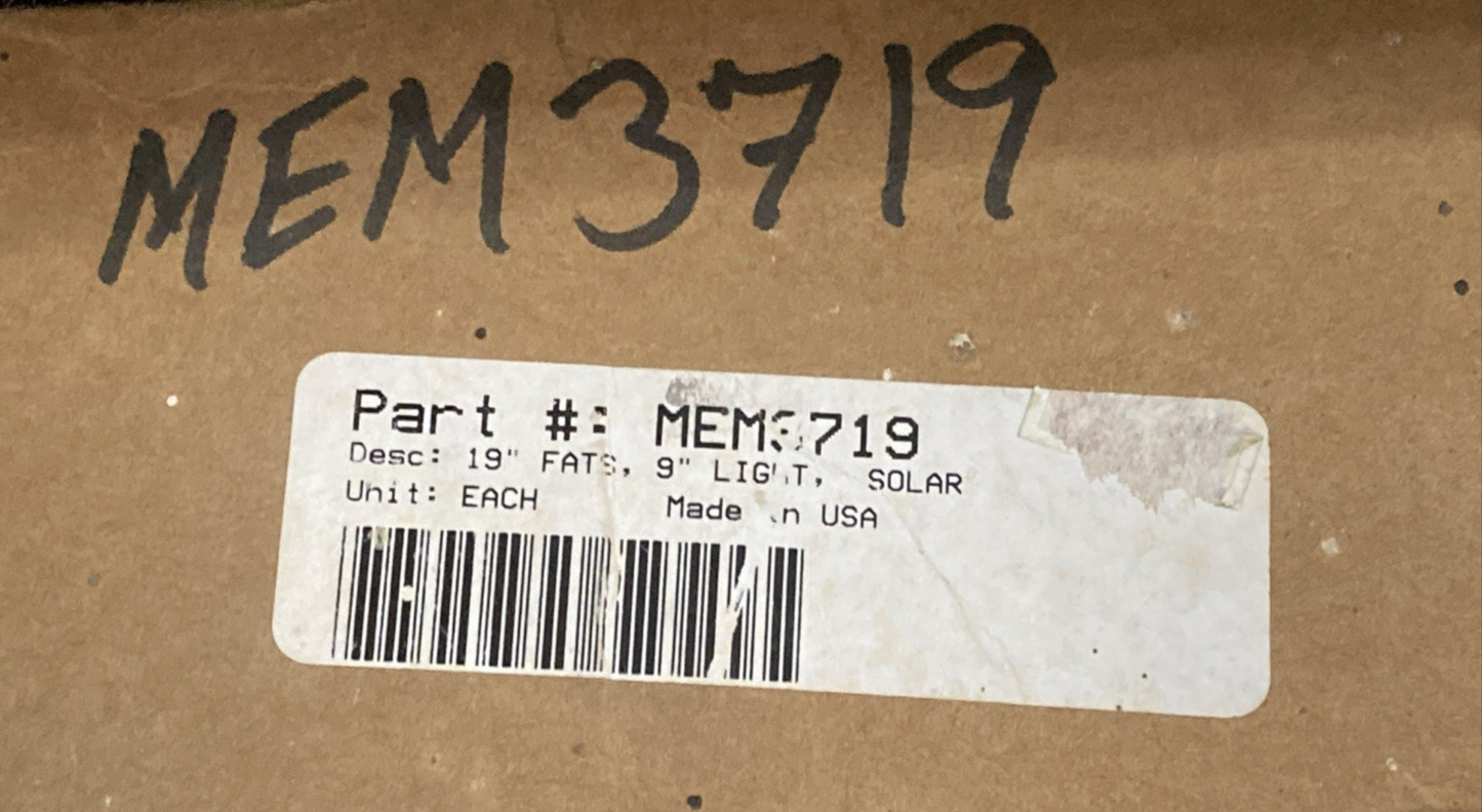 NEW GENUINE MEMPHIS SHADES MEM3719 19" FATS, 9" LIGHT, SOLAR