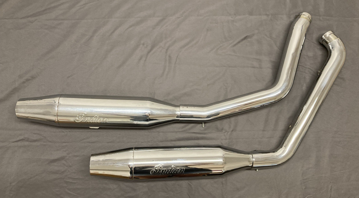 GENUINE INDIAN GILROY 37-124 Exhaust Header Pipes & Muffler System Scout 2001-03