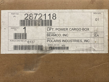 NEW GENUINE POLARIS 2872118 LIFT, POWER CARGO BOX