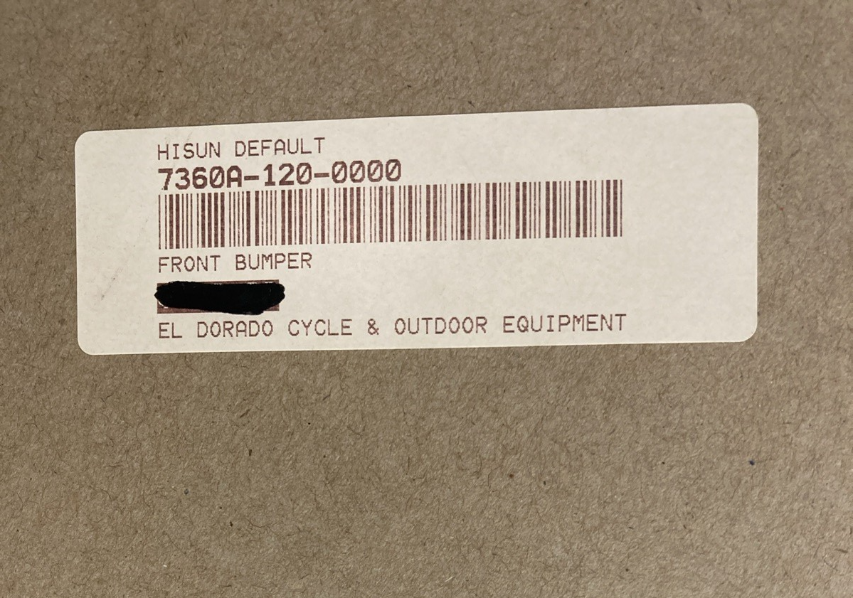 NEW GENUINE HISUN 7360A-120-0000 FRONT BUMPER