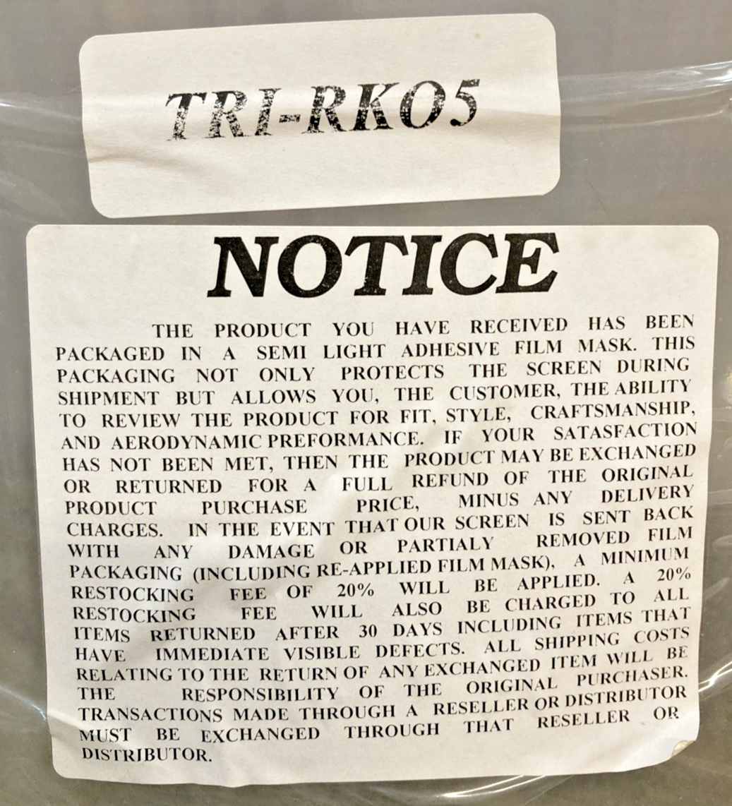 NEW REPLACES TRIUMPH TRI-RK05 ROCKET III WINDSHIELD 25"
