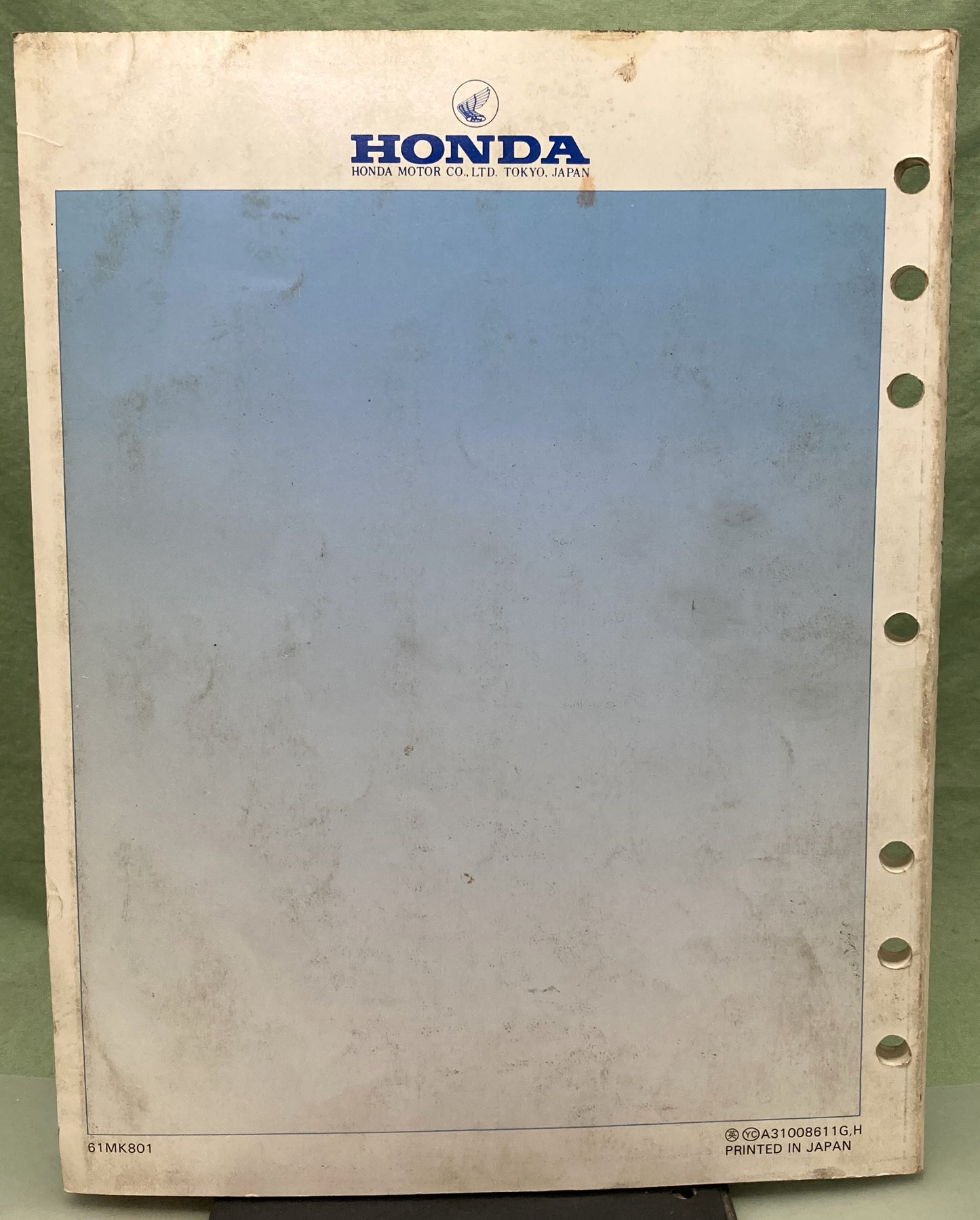 Genuine Honda 61MK801 VFR700F/FII VFR750F Interceptor Service Manual '86-'87