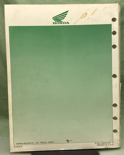 Genuine Honda 61GC410 CR80R Service Manual '85-'94