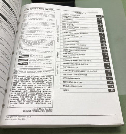 Genuine Honda 61MCW05 VFR800/A Interceptor Service Manual '02-'07