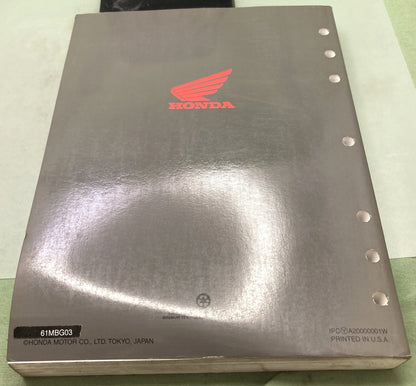 Genuine Honda 61MBG03 VFR800FI Interceptor Service Manual 1998-2001