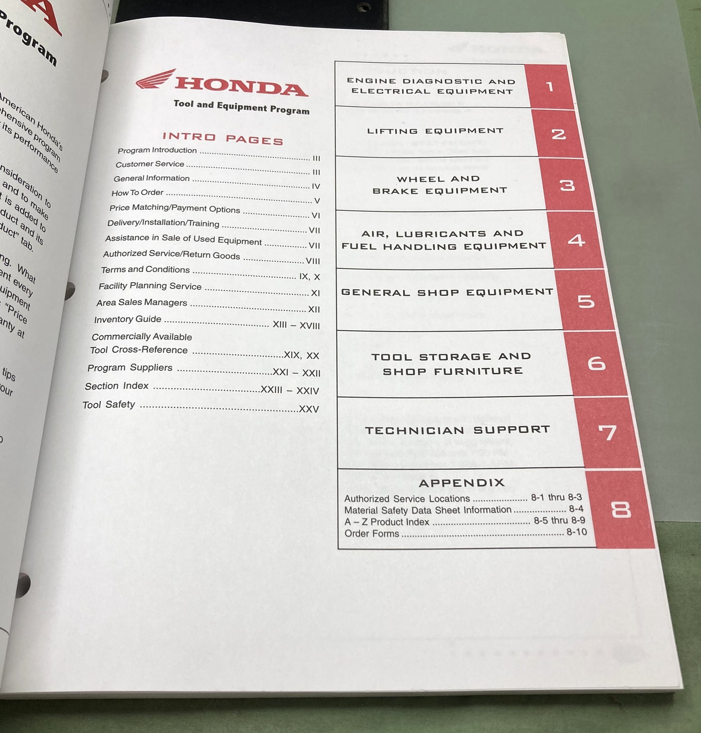 Genuine Honda EQS008C13 Tool and Equipment Catalog 2004-2005