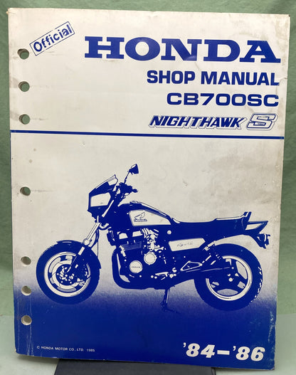 Genuine Honda 61MJ102 CB700SC Nighthawk S Service Manual '84-'86