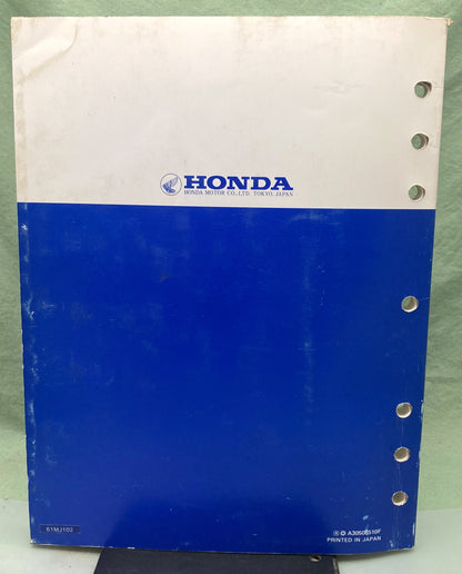 Genuine Honda 61MJ102 CB700SC Nighthawk S Service Manual '84-'86