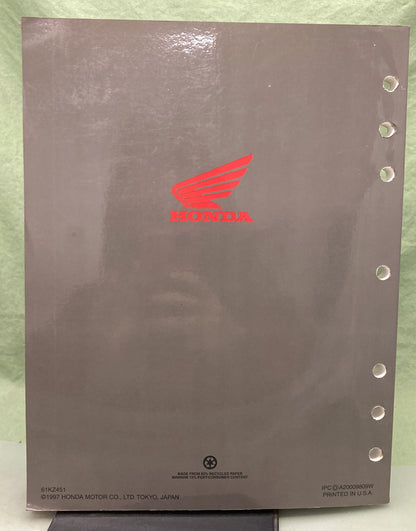 Genuine Honda 61KZ451 CR125R Service Manual '98-'99