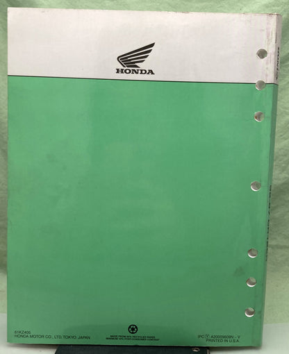 Genuine Honda 61KZ405 CR125R Service Manual '92-'97