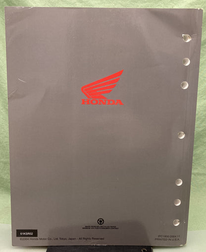 Genuine Honda 61KSR02 CR125R Service Manual '04-'06