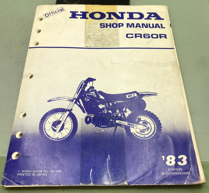 Genuine Honda 61GF500 CR60R Shop Manual 1982