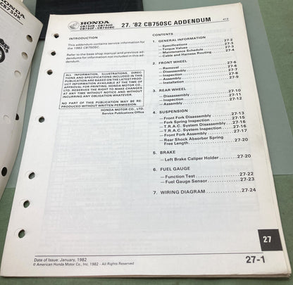Genuine Honda 6142505 CB750 Shop Manual '79-'82