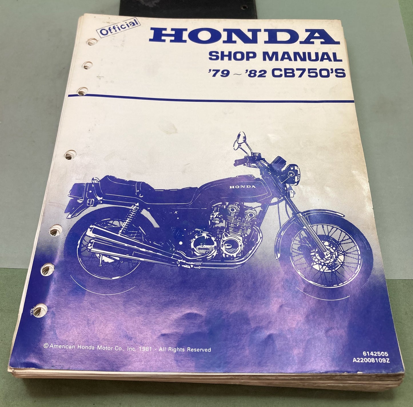 Genuine Honda 6142505 CB750 Shop Manual '79-'82