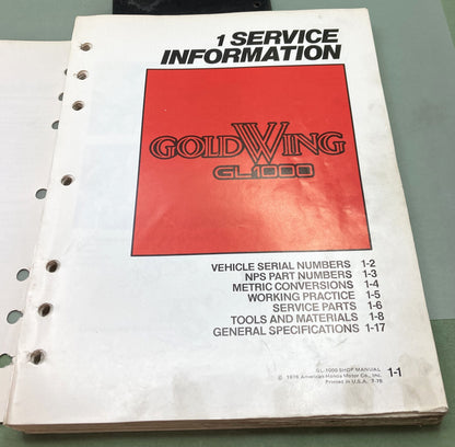 Genuine Honda 6137102 GL1000 Shop Manual '75-'79