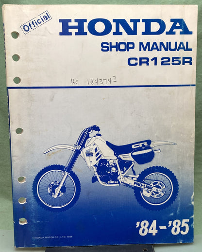 Genuine Honda 61KA303 CR125R Shop Manual '84-'85