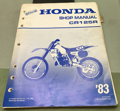 Genuine Honda 61KA301 CR125R Shop Manual '83