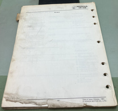 Genuine Honda 61KA300 CR125R Shop Manual '82