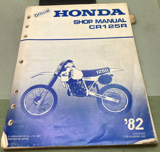 Genuine Honda 61KA300 CR125R Shop Manual '82