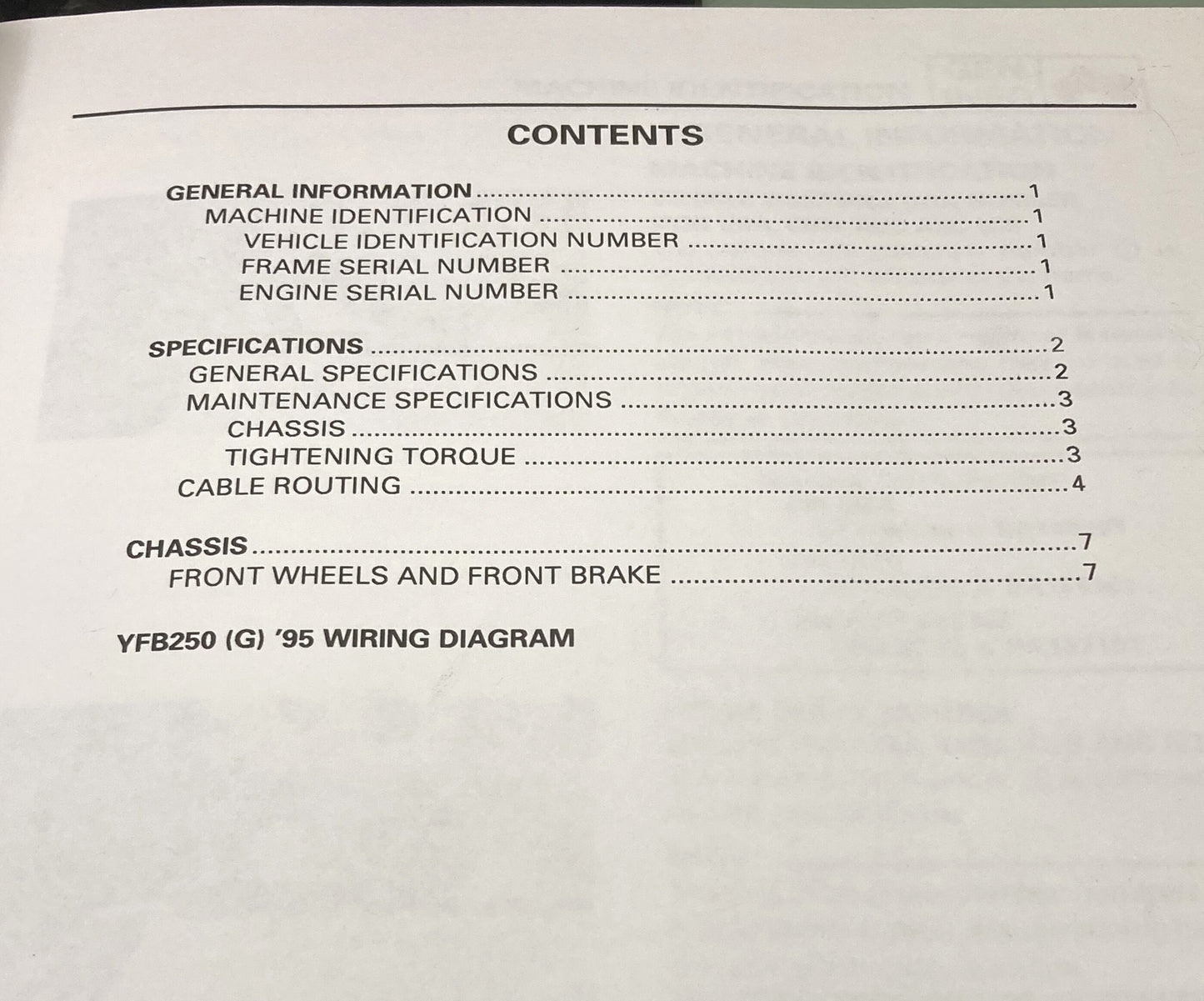 Genuine Yamaha LIT-11616-YB-27 YFB250 Service Manual 1994