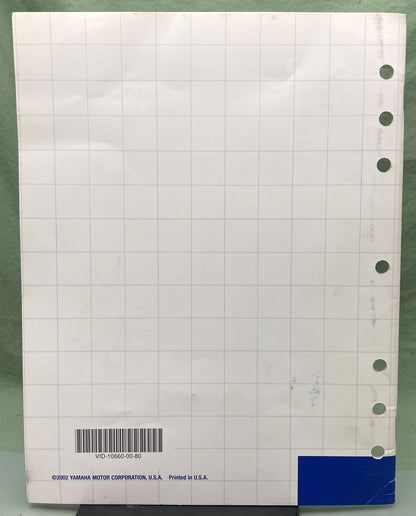 Genuine Yamaha VID-10660-00-80 FJR1300 Technical Orientation Guide 2002