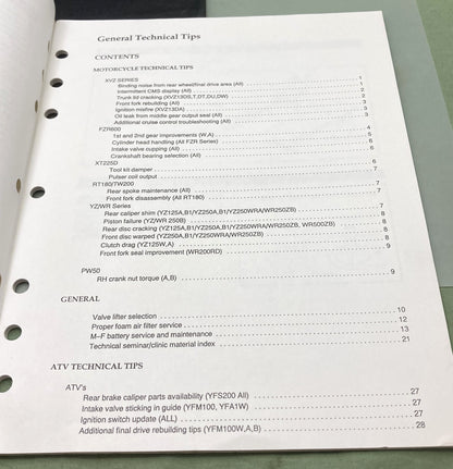 Genuine Yamaha SPR91-121 Technical Training Motorcycle/ATV Spring Seminar 1992