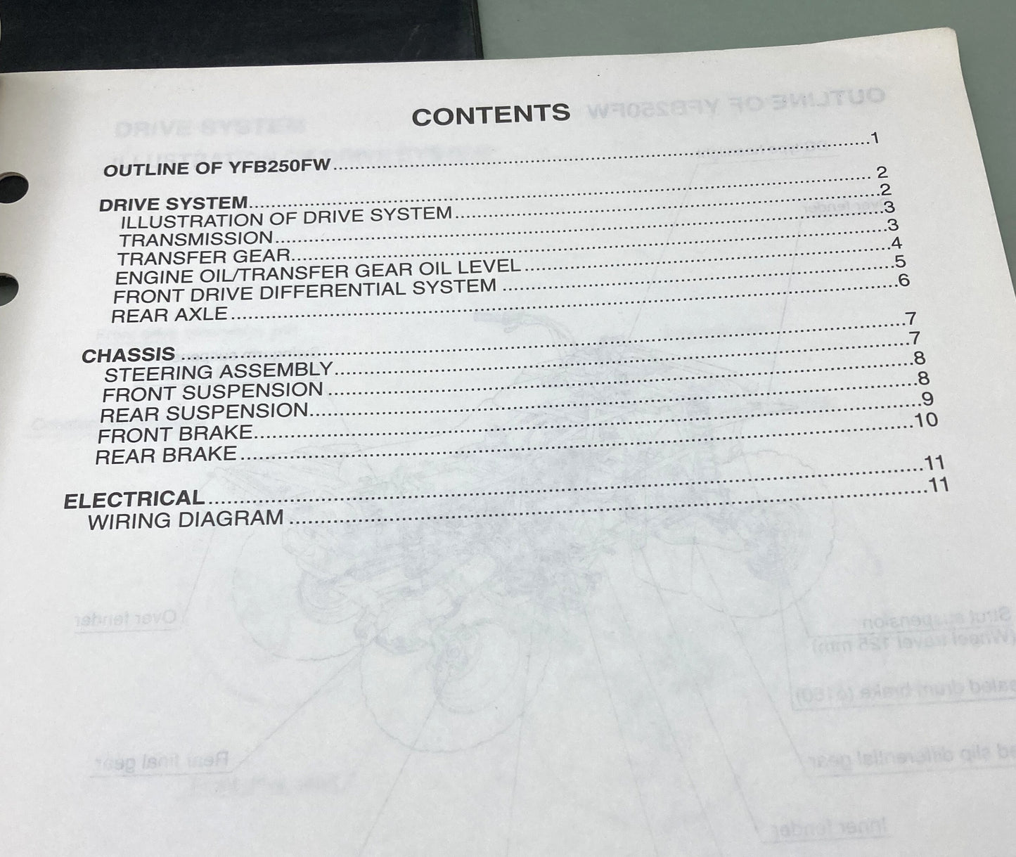 Genuine Yamaha 90894-93301 YFB250FW Service Guide 1994