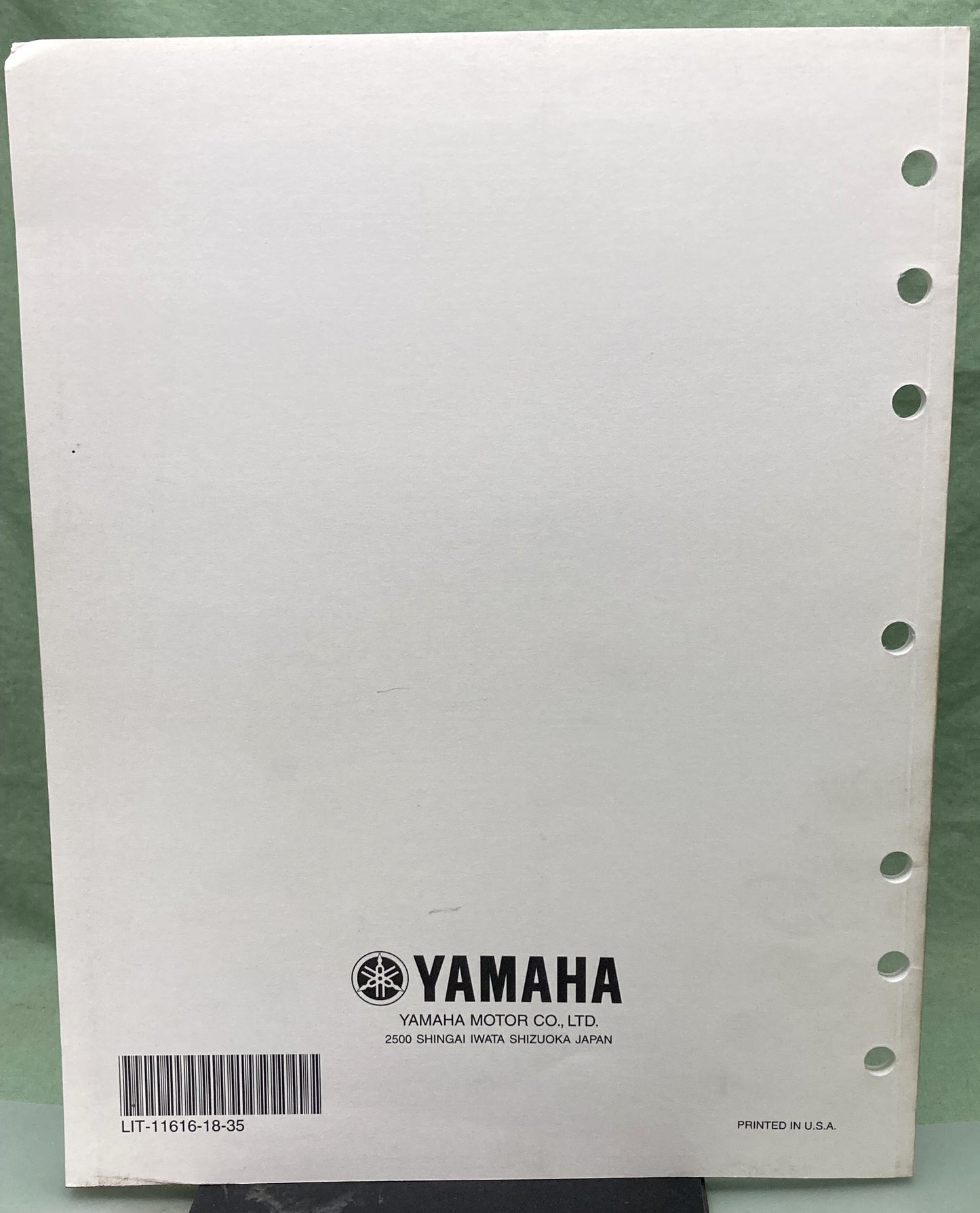 Genuine Yamaha LIT-11616-18-35 YFM450FAT Supp. Service Manual 2004