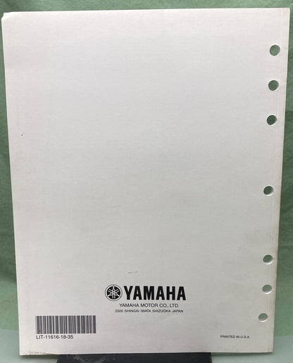 Genuine Yamaha LIT-11616-18-35 YFM450FAT Supp. Service Manual 2004