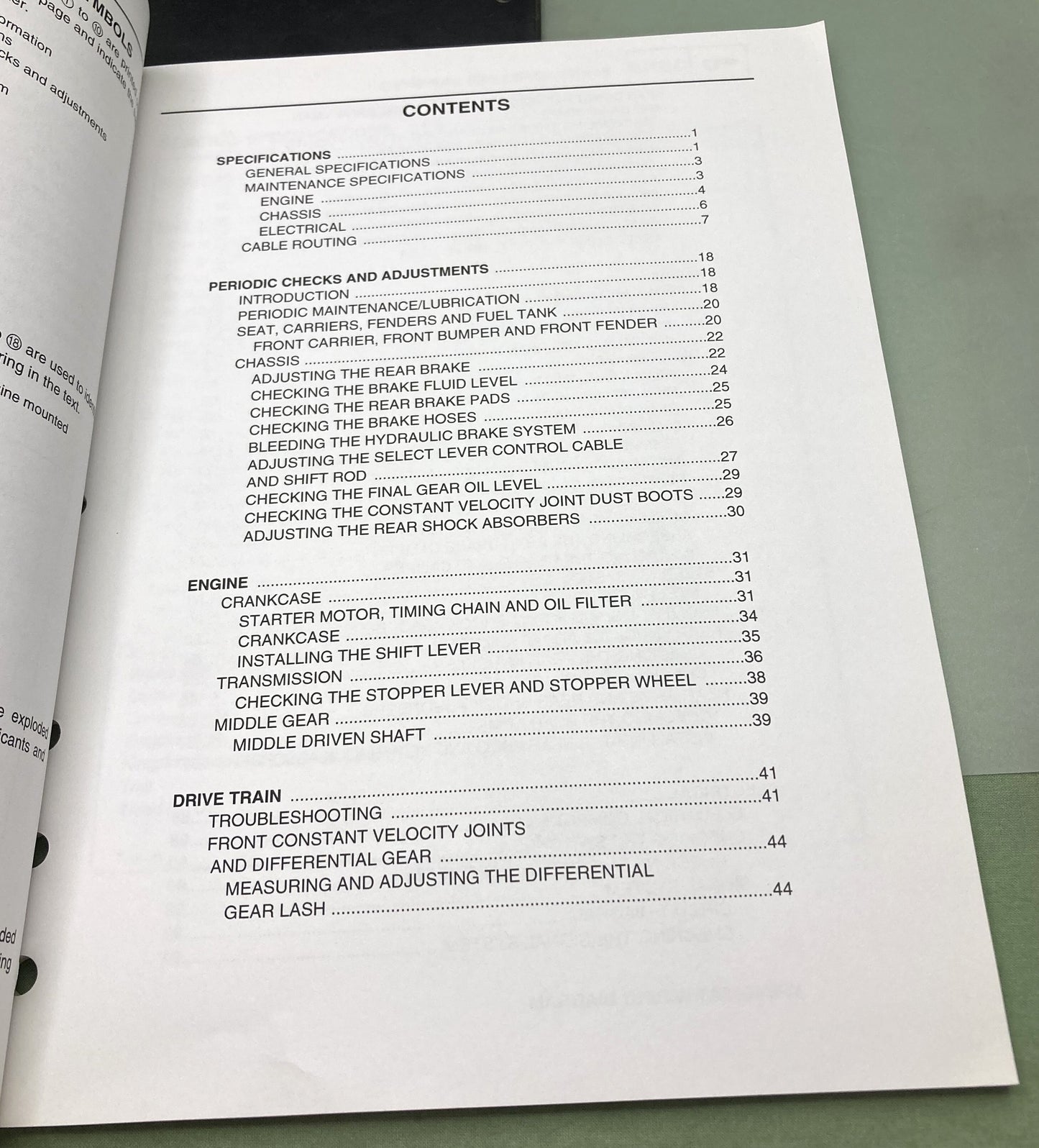 Genuine Yamaha LIT-11616-18-36 YFM400FAT Supp. Service Manual 2004