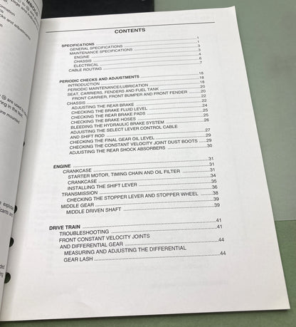 Genuine Yamaha LIT-11616-18-36 YFM400FAT Supp. Service Manual 2004