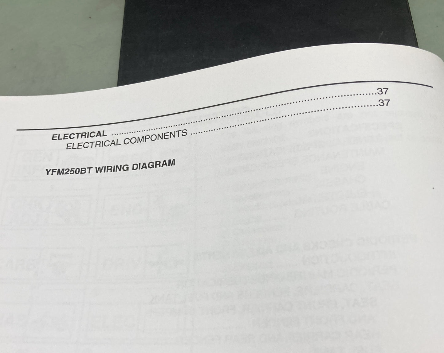 Genuine Yamaha LIT-11616-18-41 YFM250BT Supp. Service Manual 2004