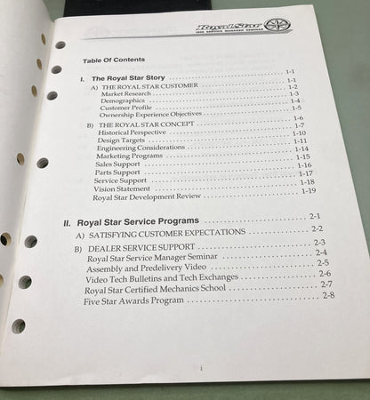 Genuine Yamaha 96-003 Royal Star Service Manager Seminar 1996
